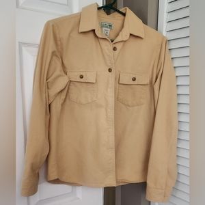 LL BEAN Women's Brushed Corduroy Shirt size med